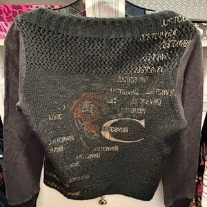 Just Cavalli Black Cowl Neck Sweater
